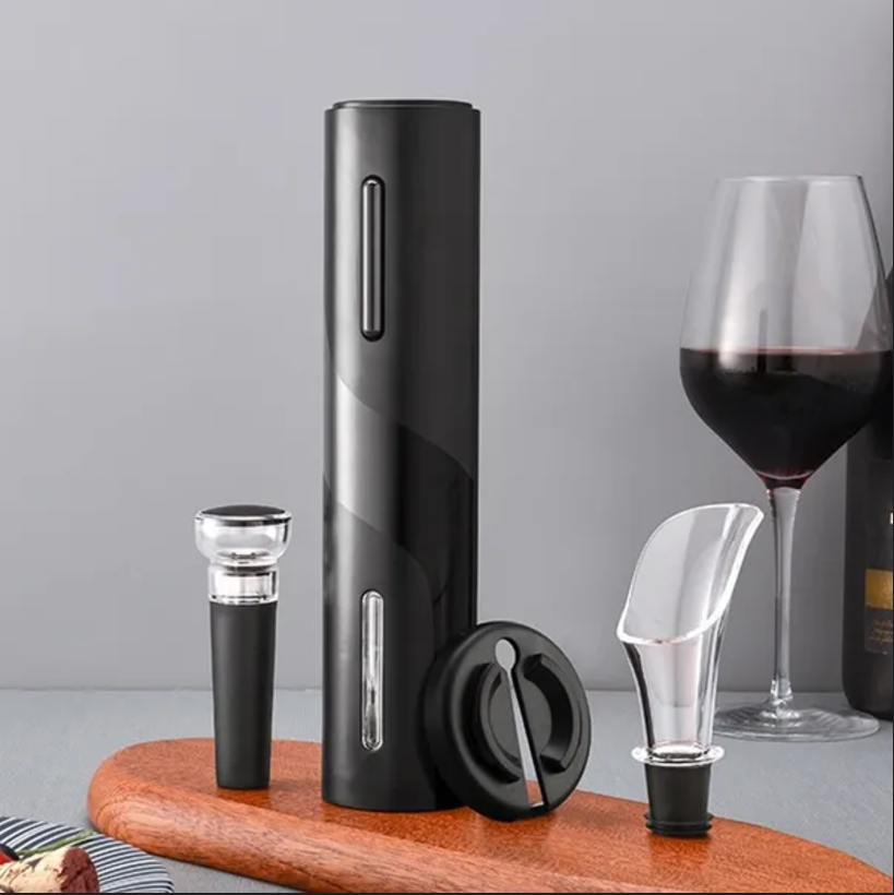 🍷 SET DESTAPADOR DE VINO ELÉCTRICO – Disfruta del Vino con Estilo y Sin Esfuerzo 🍷