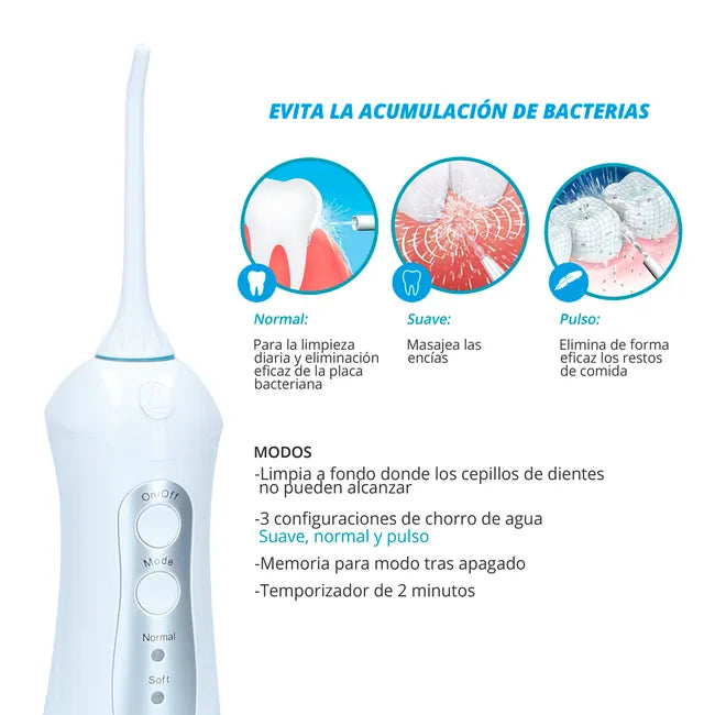 💦 Irrigador Dental Portátil USB – Limpieza Profunda en Cualquier Lugar 🦷✨