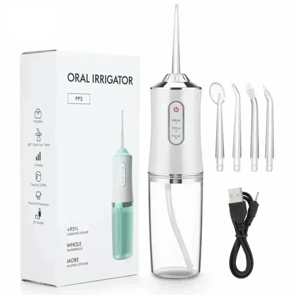 💦 Irrigador Dental Portátil USB – Limpieza Profunda en Cualquier Lugar 🦷✨